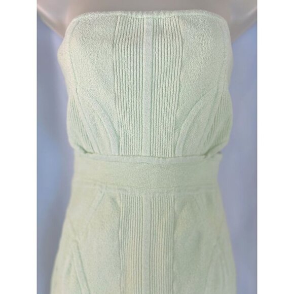 Herve Leger Mint Green Strapless Boucle Mini Dress $1,190 - Picture 5 of 15